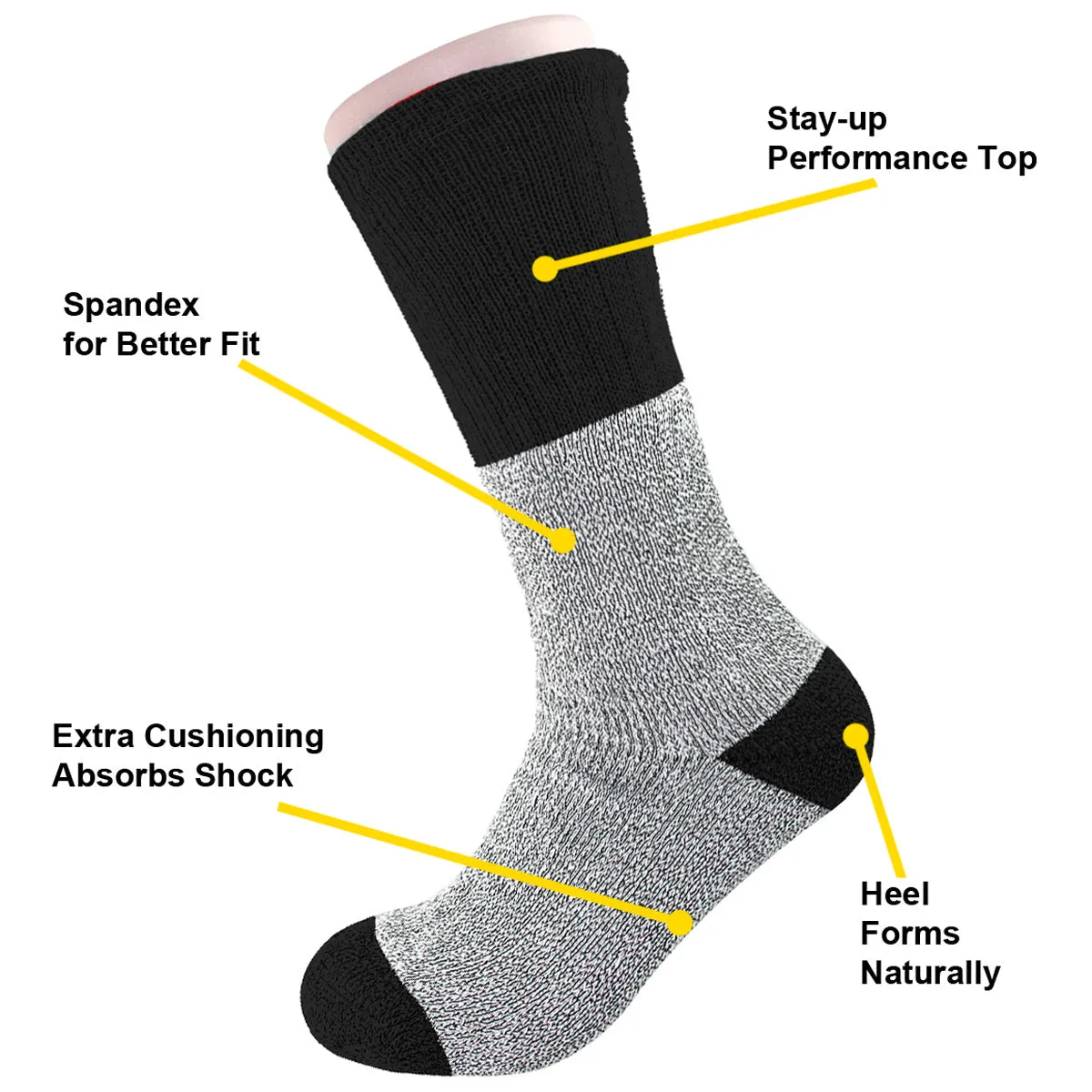 12 Pack Men Winter Ultra Warm Thermal Boot Socks