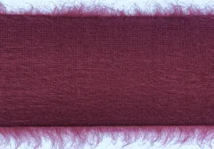 3/4" Luxurious Burgundy Mohair Blend Trim (Made in Italy)