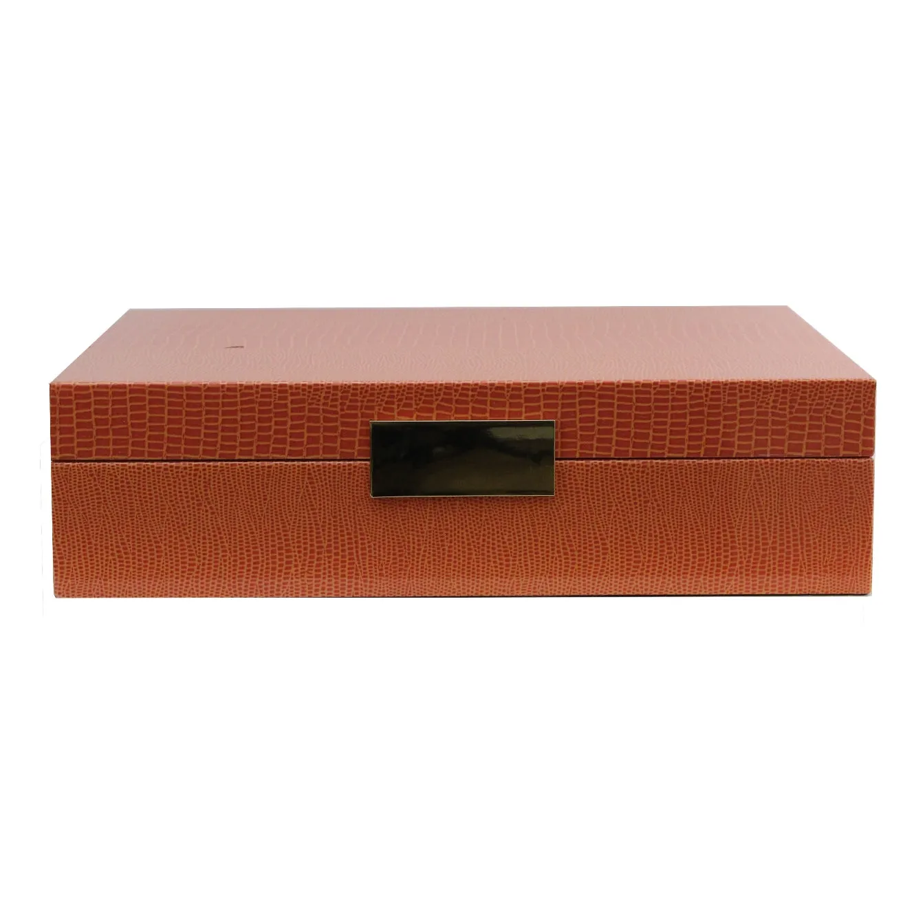8x11 Box Orange Croc Gold