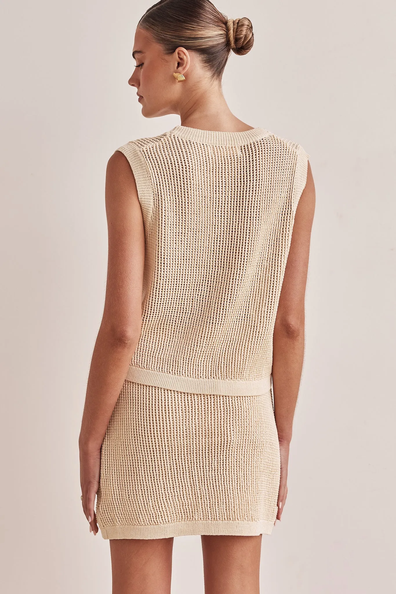 Alexi Knit Vest (Beige)