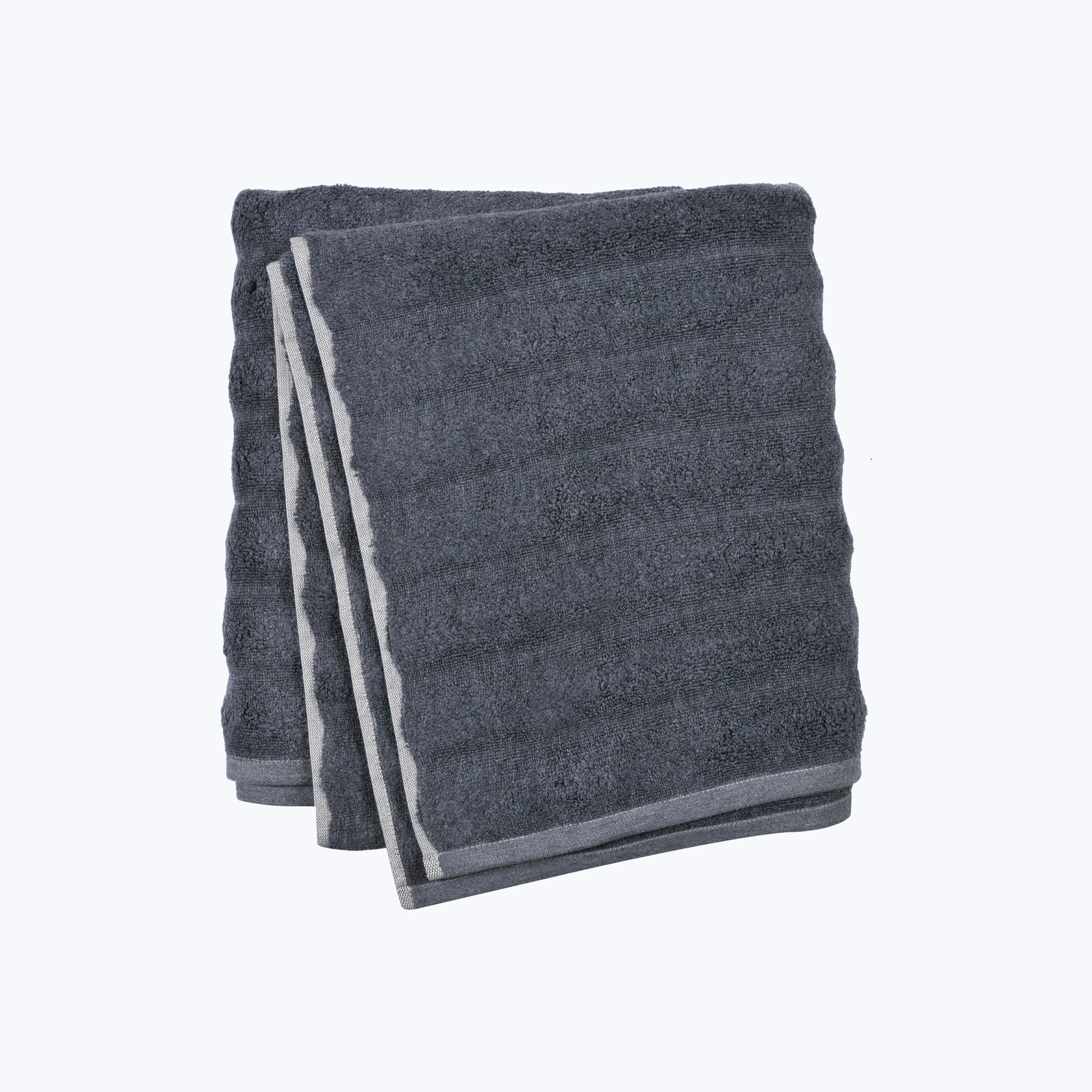 Ash Ribbed Bath Sheet