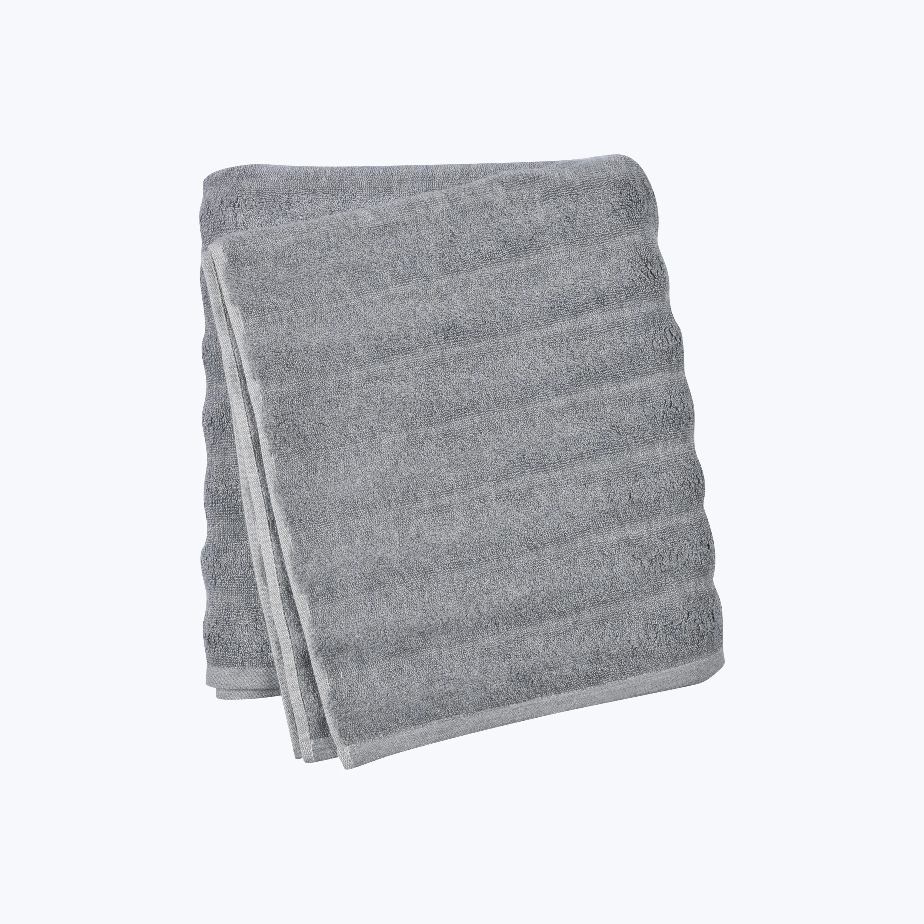 Ash Ribbed Bath Sheet