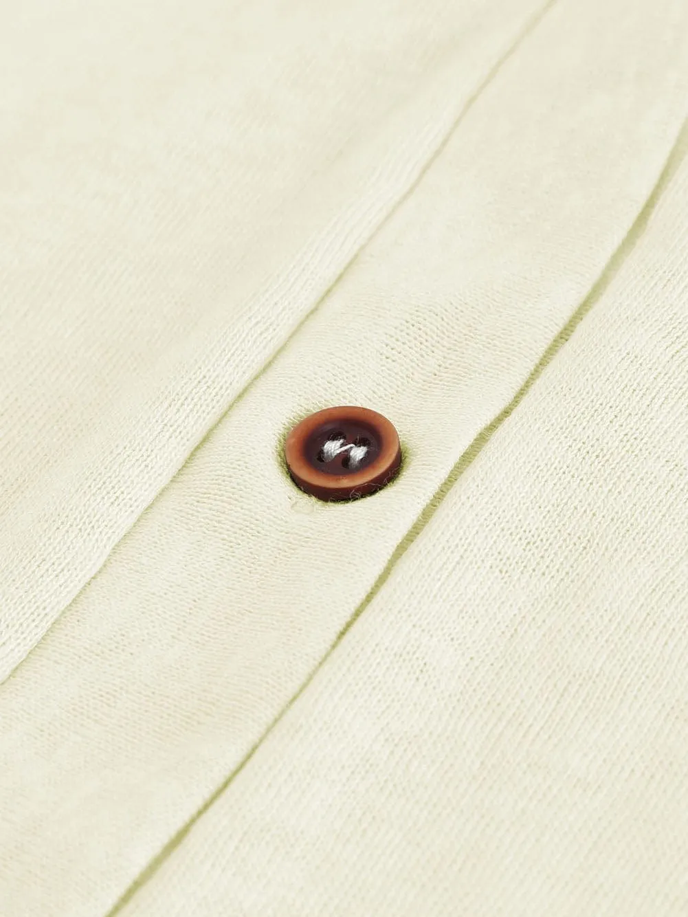 Beige V-Neck Button-Up Cardigan for Casual Layering