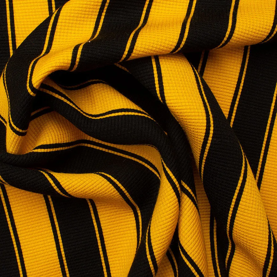 Black & Yellow Striped Pure Wool (A 1.40m Piece)