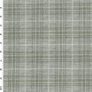 Black/Cream/Multi Glen Plaid Stretch Jacketing Fabric