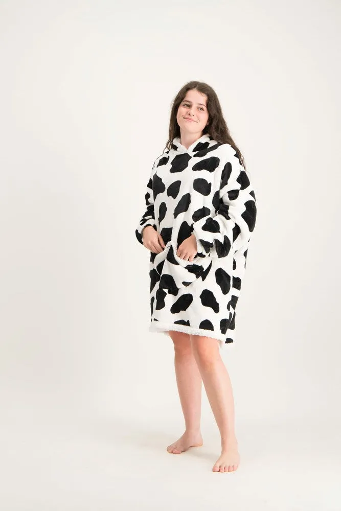 Bobums Slumpie Oversized Hoodie - Cow Madness