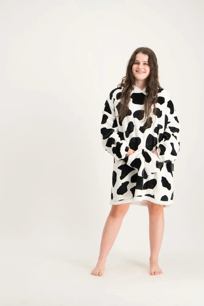 Bobums Slumpie Oversized Hoodie - Cow Madness
