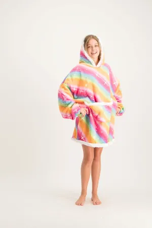 Bobums Slumpie Oversized Hoodie - Diagonal Rainbows