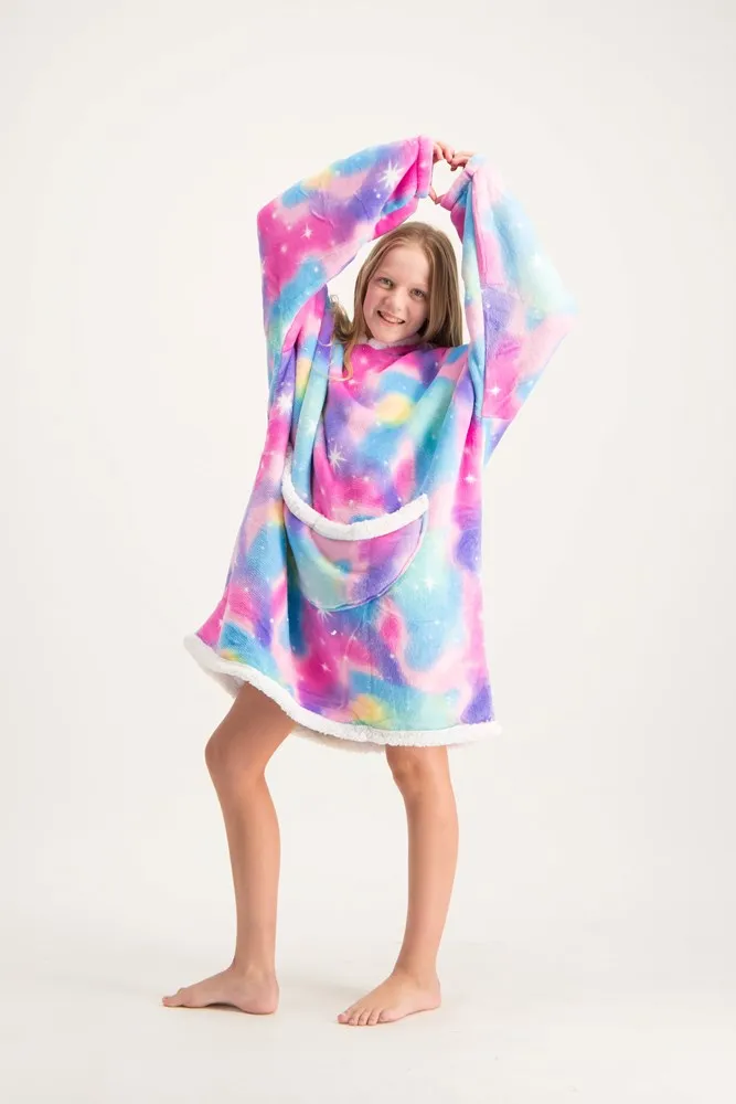 Bobums Slumpie Oversized Hoodie - Pink Paint Splotch