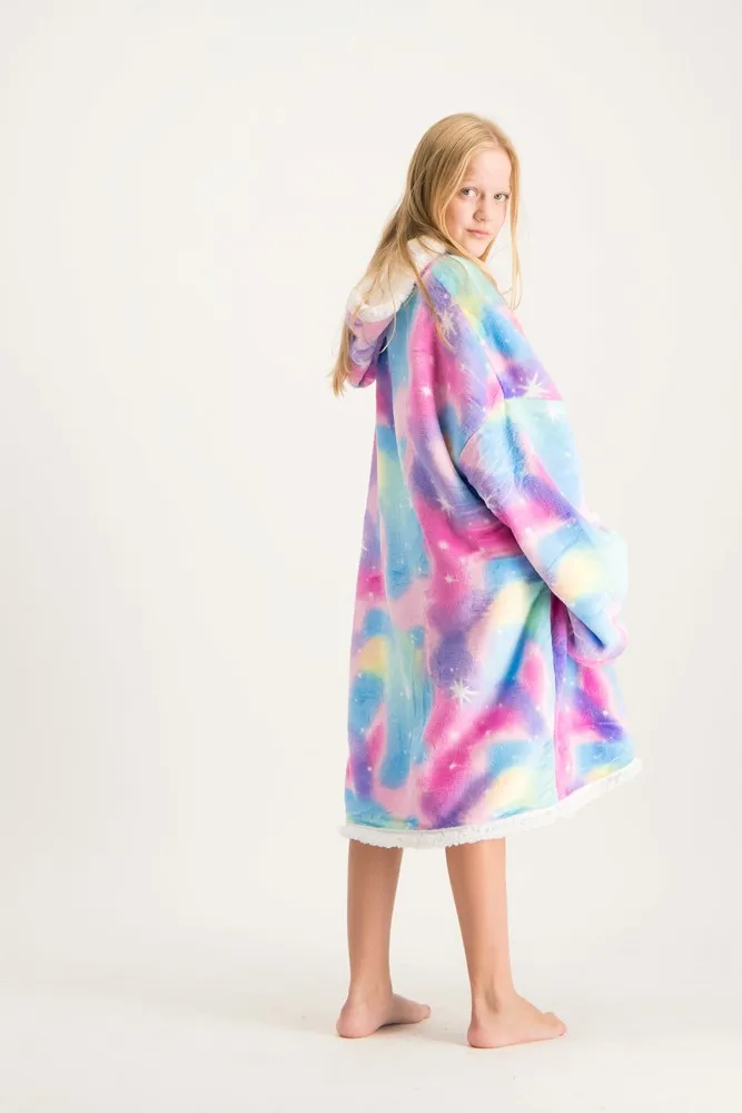 Bobums Slumpie Oversized Hoodie - Pink Paint Splotch