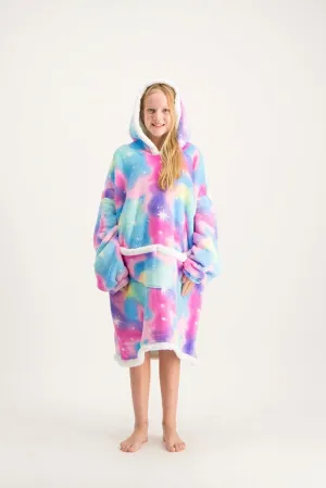Bobums Slumpie Oversized Hoodie - Pink Paint Splotch