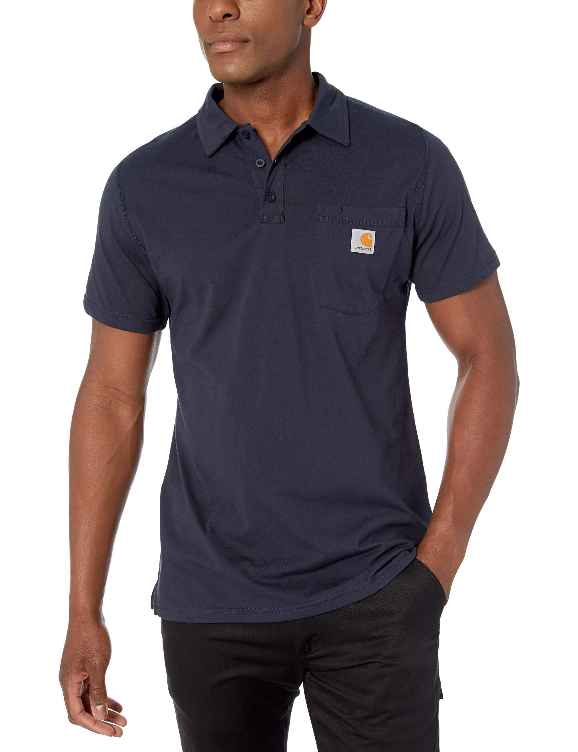 Carhartt 103569 Men's Force Relaxed Fit Midweight Short-Sleeve Pocket Polo