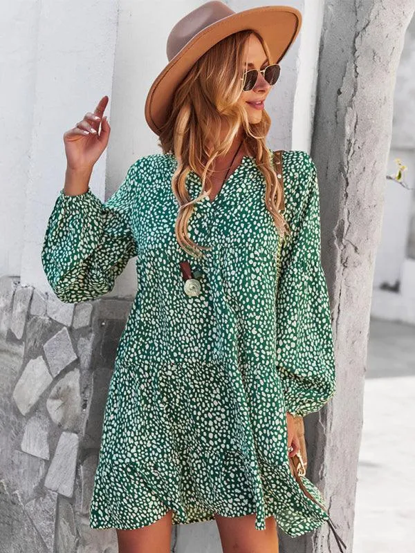 Chic Leopard Print Long Sleeve Dress - Perfect for Every Occasion