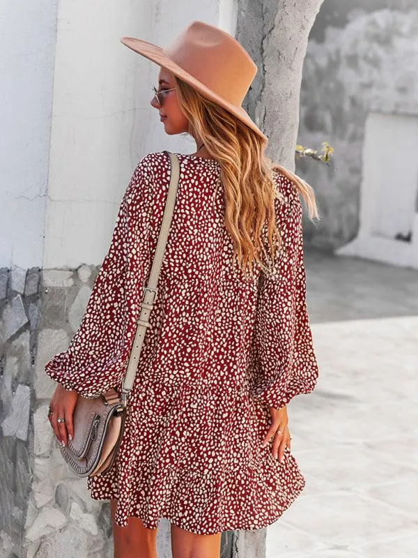 Chic Leopard Print Long Sleeve Dress - Perfect for Every Occasion