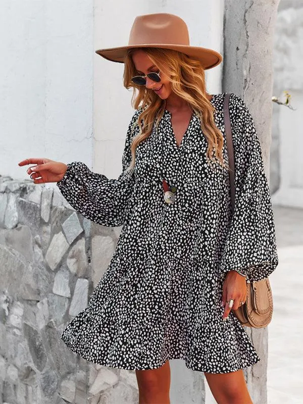 Chic Leopard Print Long Sleeve Dress - Perfect for Every Occasion
