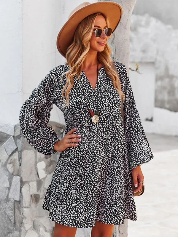 Chic Leopard Print Long Sleeve Dress - Perfect for Every Occasion