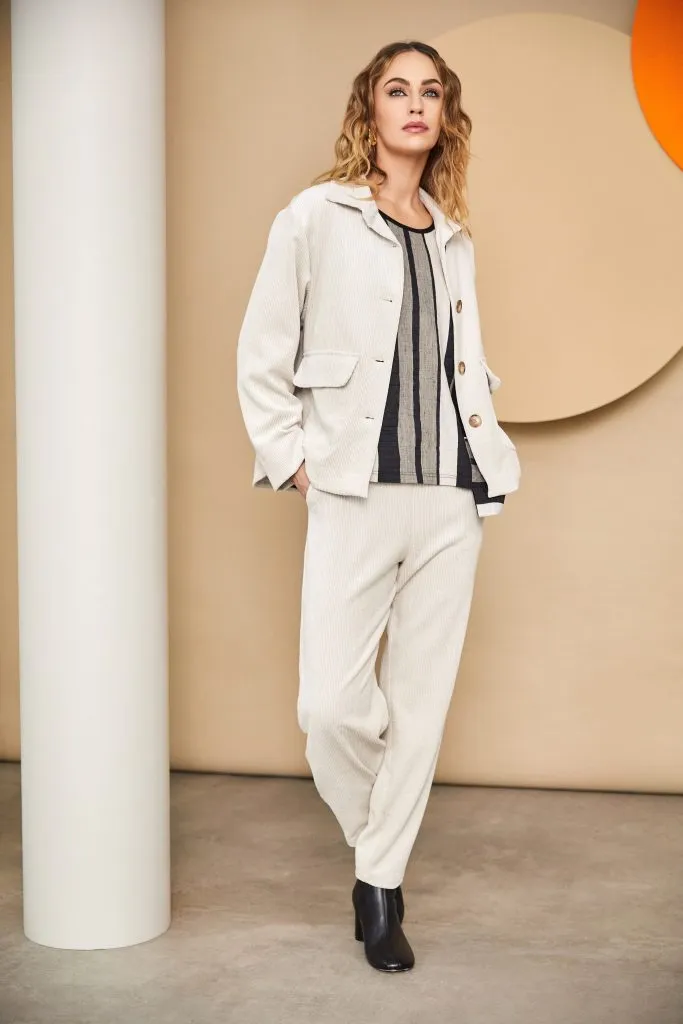 Cord Jacket with Pocket in Linen