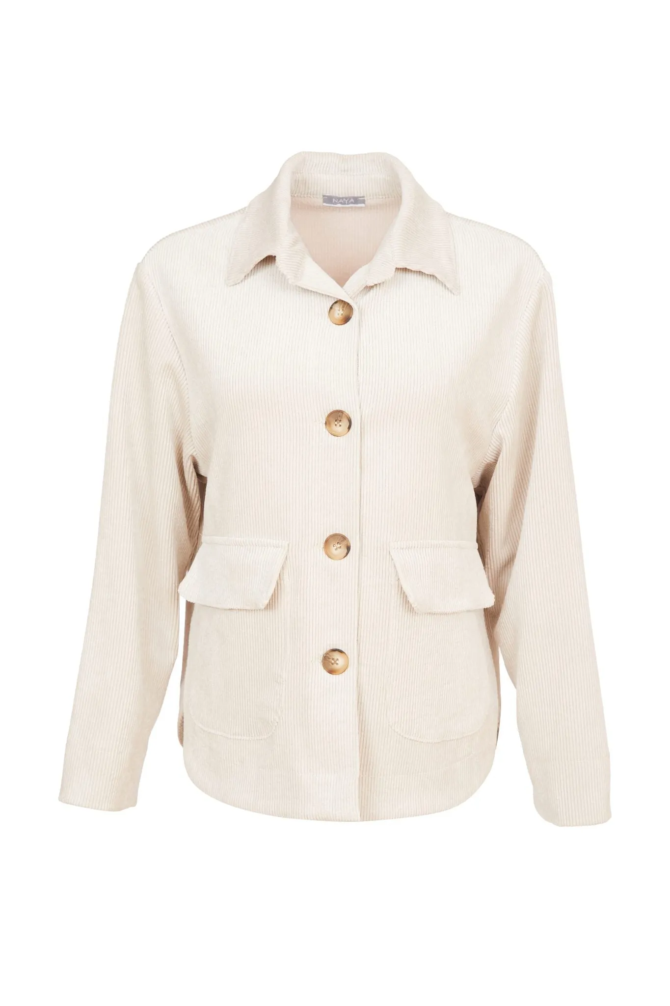 Cord Jacket with Pocket in Linen
