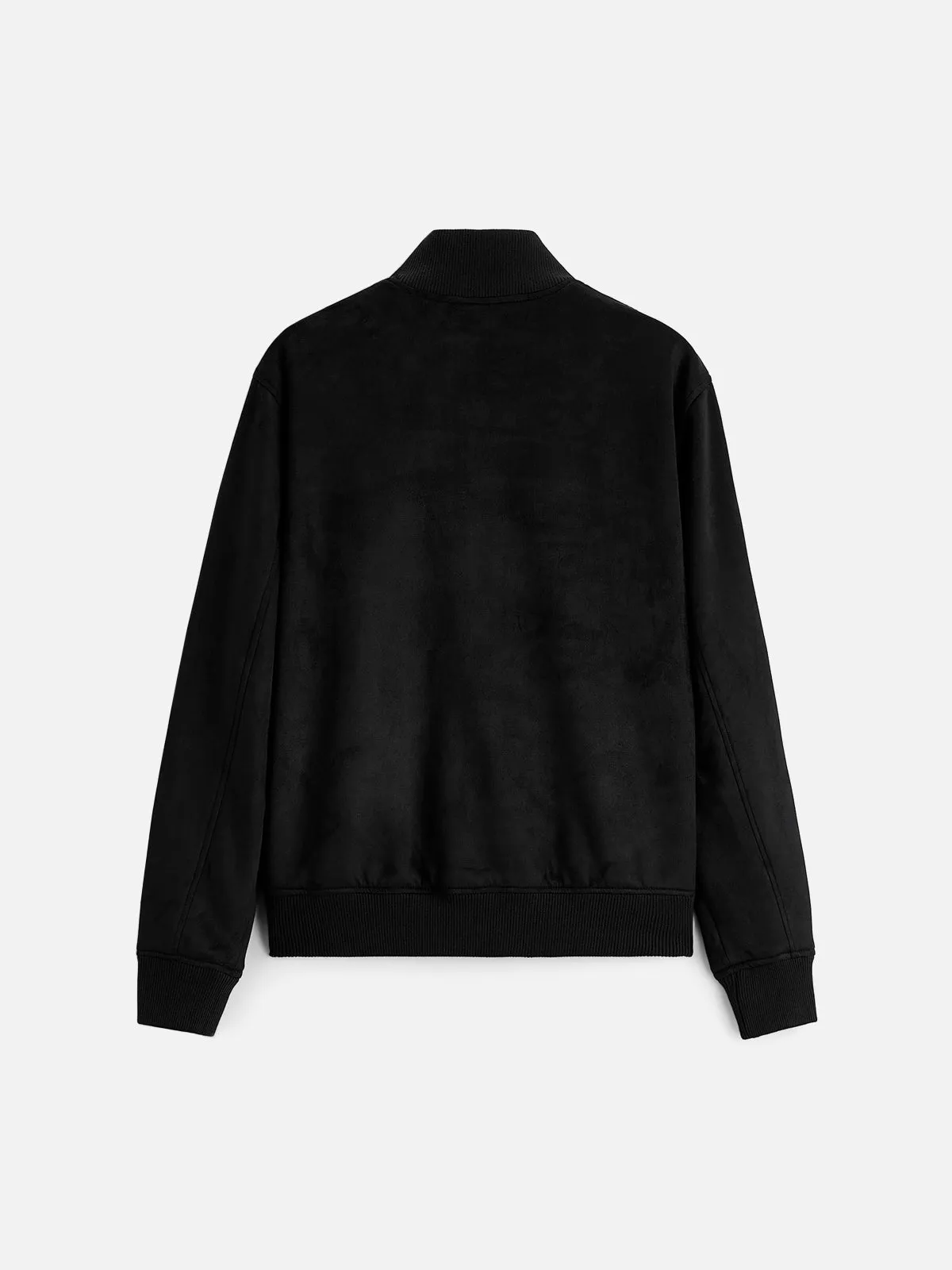 Faux Suede Bomber Coats