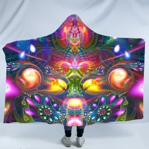 Frog Hooded Fleece Blanket | Trippy Hoodie Blanket | Dimitri The Frog