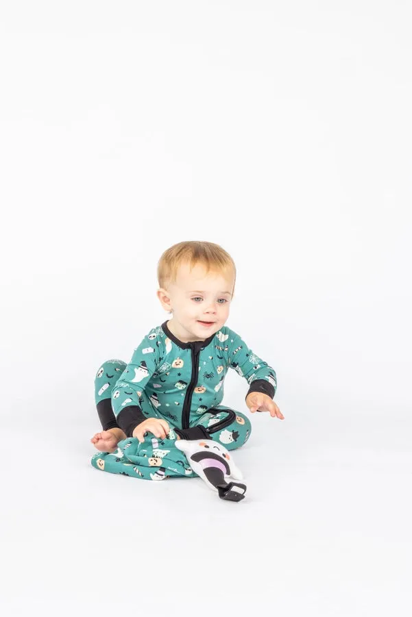 Halloween Boo Crew Ghosts Glow in the Dark Baby Pajamas Bamboo Convertible Sleeper