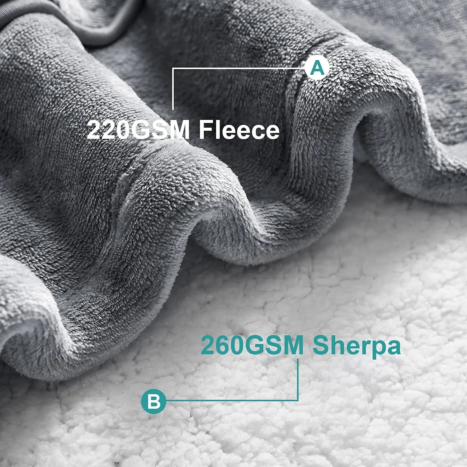 Hansleep Wearable Blanket Sherpa Oversized Sweatshirt with Hoodie, Soft Warm Flannel Fleece Throw Blankets Sweatshirt with Sleeves and Pocket, One Size Fits All (Grey, Medium)…