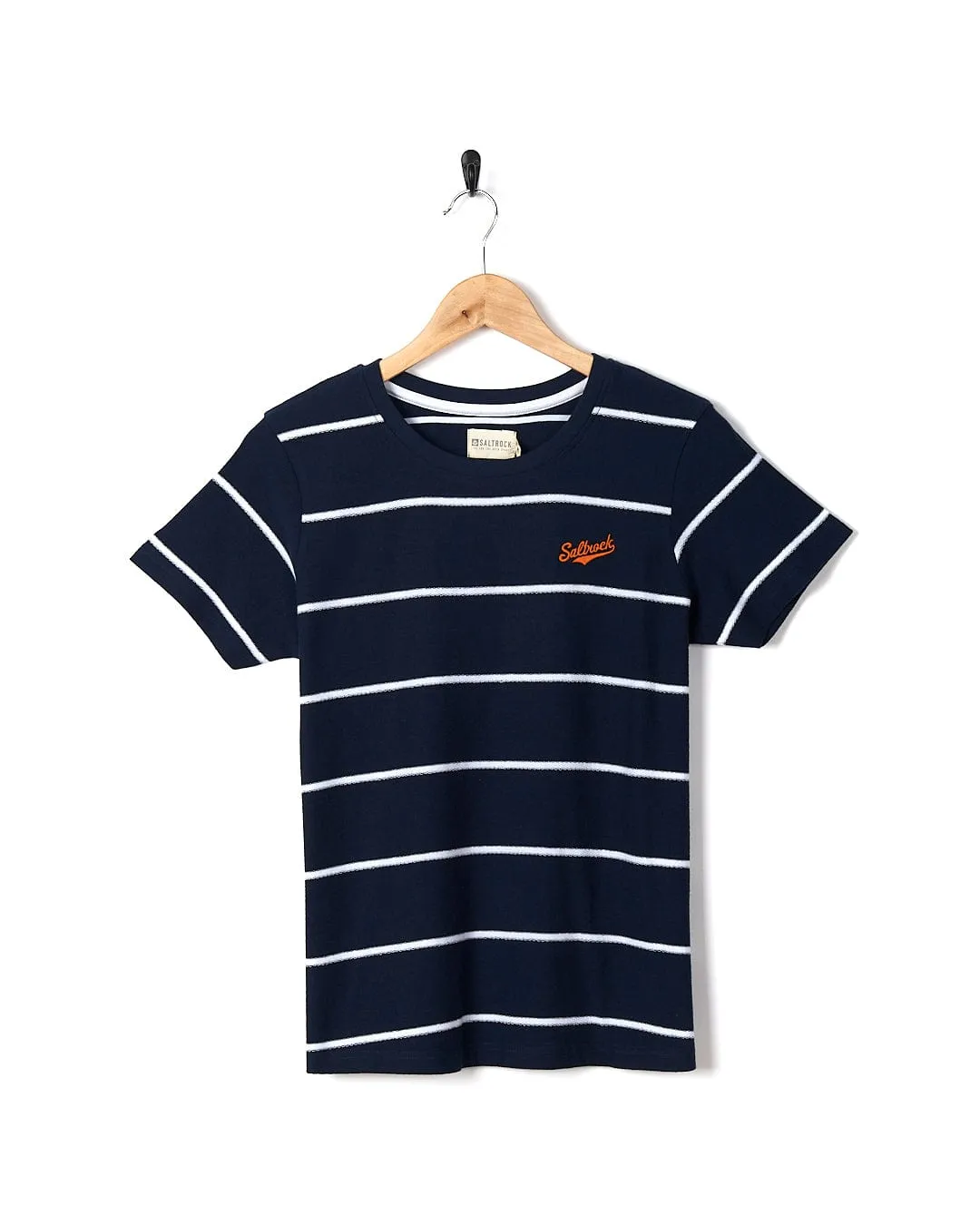 Hartland - Womens Striped Short Sleeve T-Shirt - Blue