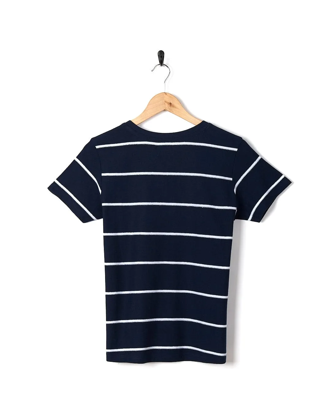 Hartland - Womens Striped Short Sleeve T-Shirt - Blue