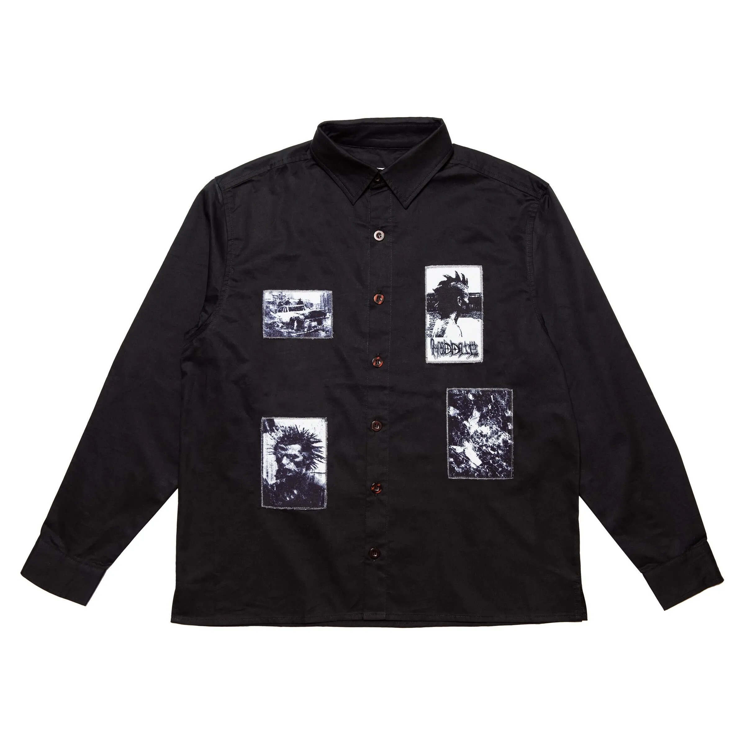 Hoddle Vision of Oxford Shirt Black