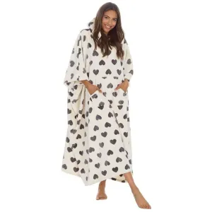 Huggable Hoodie Fleece Oversized Womens Blanket Hoody - White