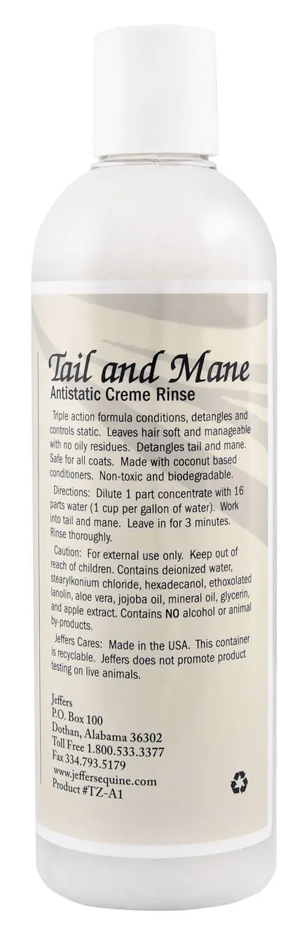 Jeffers Tail & Mane Antistatic Creme Rinse