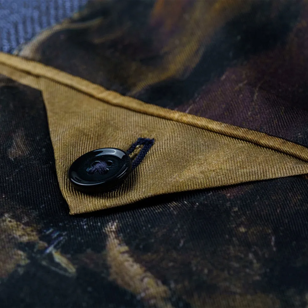 Light Blue Herringbone Merino Wool Jacket