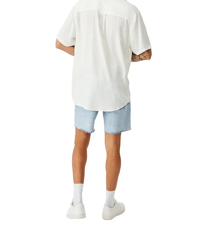 Men's Cuban short sleeve shirt COTTON ON, white