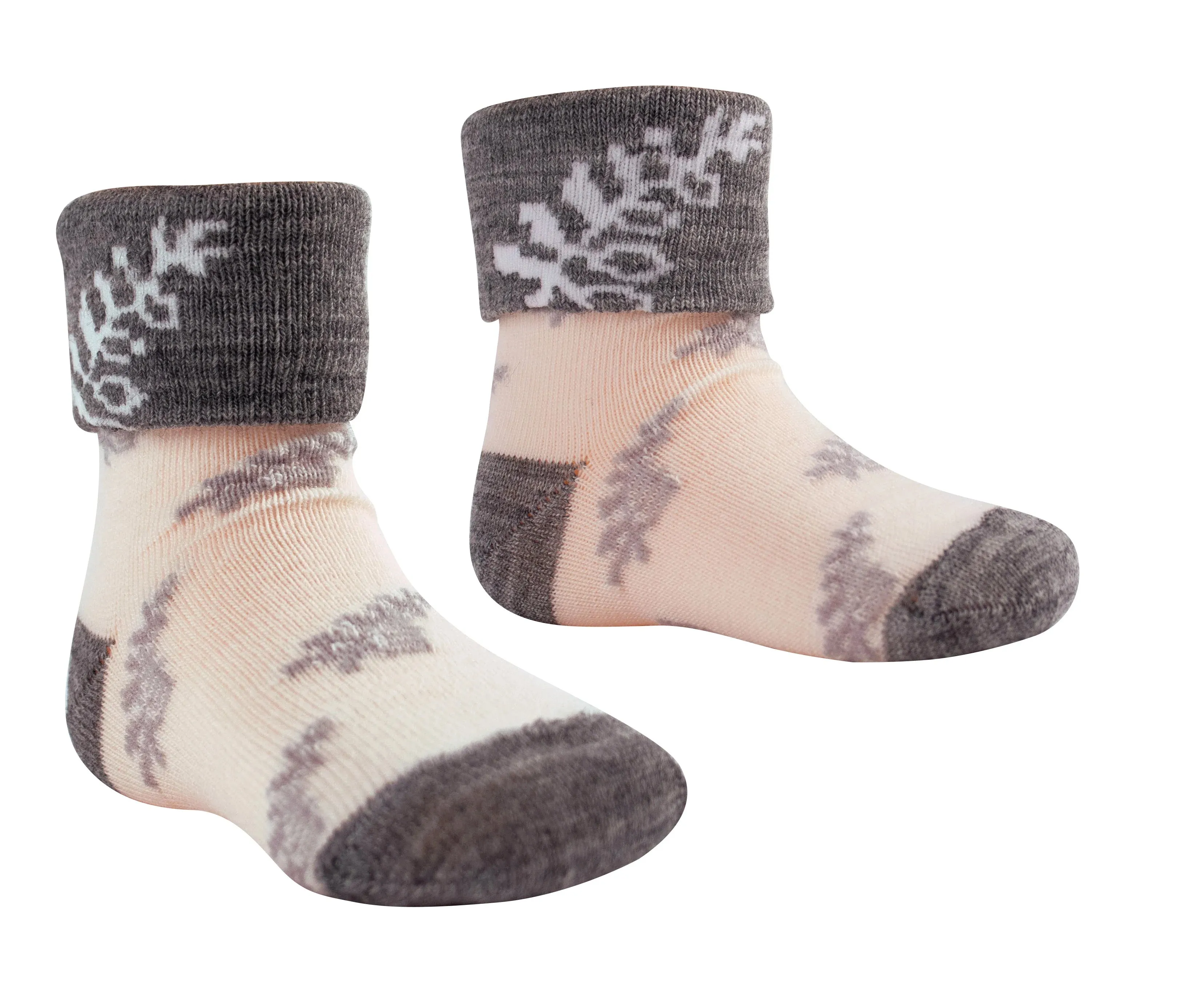 Merino My First Kiwi Toddler Socks - Fern Cuff