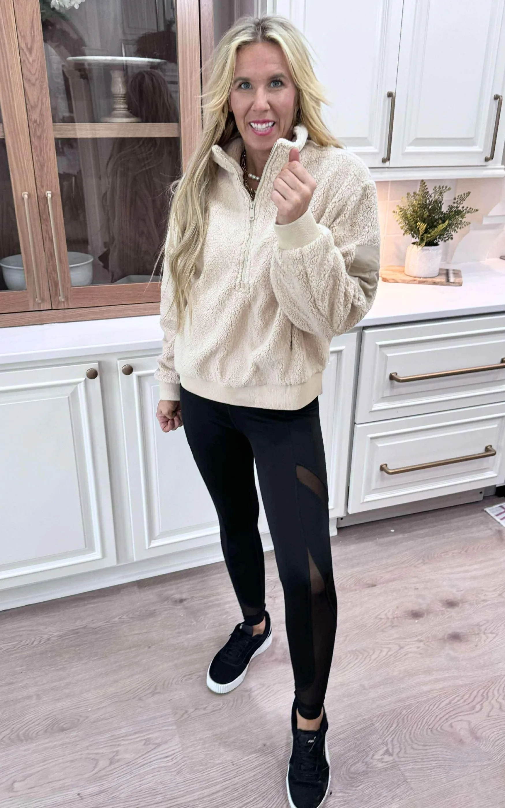 Micro Sherpa Quarter Zip Jacket | RAE MODE* - Final Sale