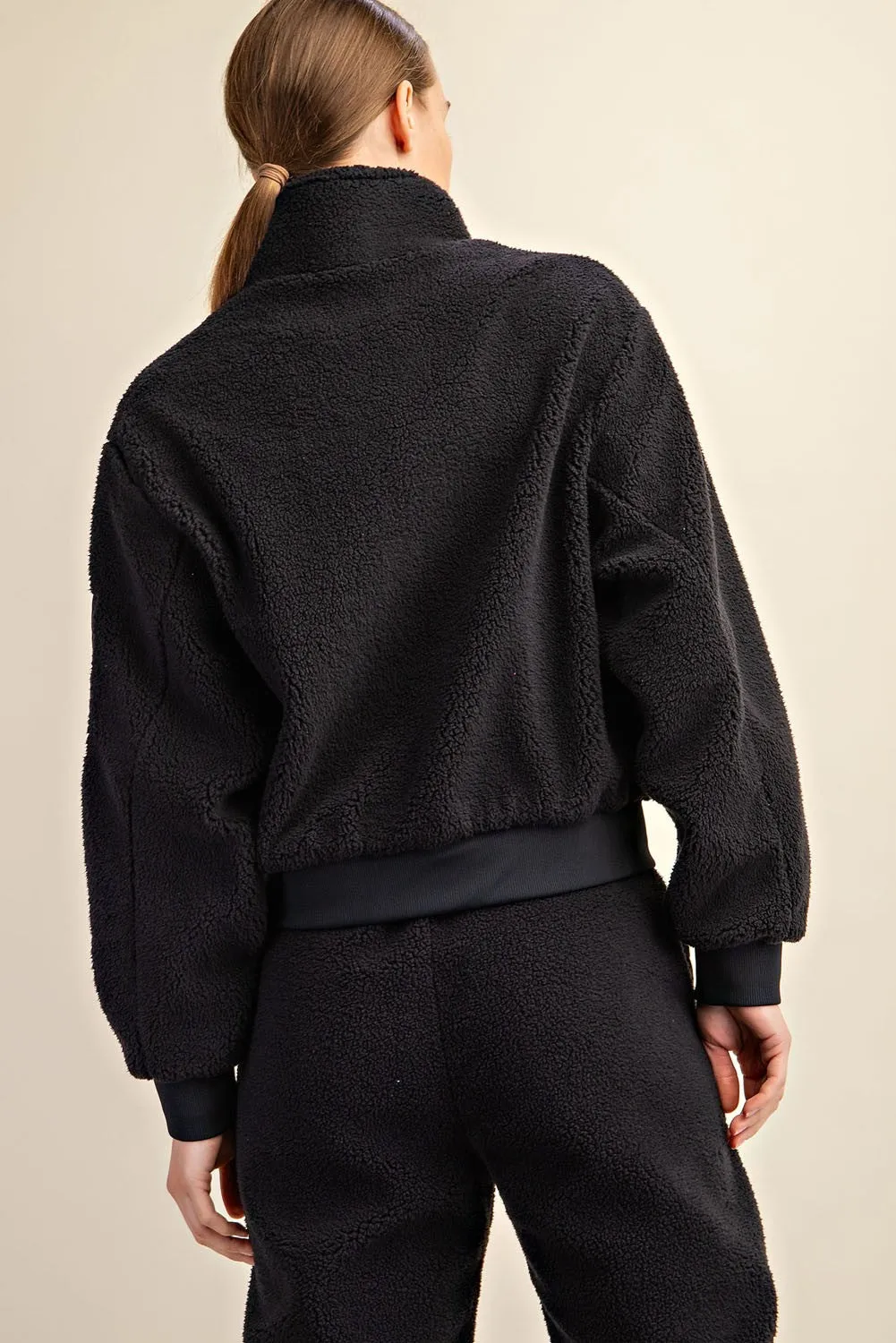 Micro Sherpa Quarter Zip Jacket | RAE MODE* - Final Sale