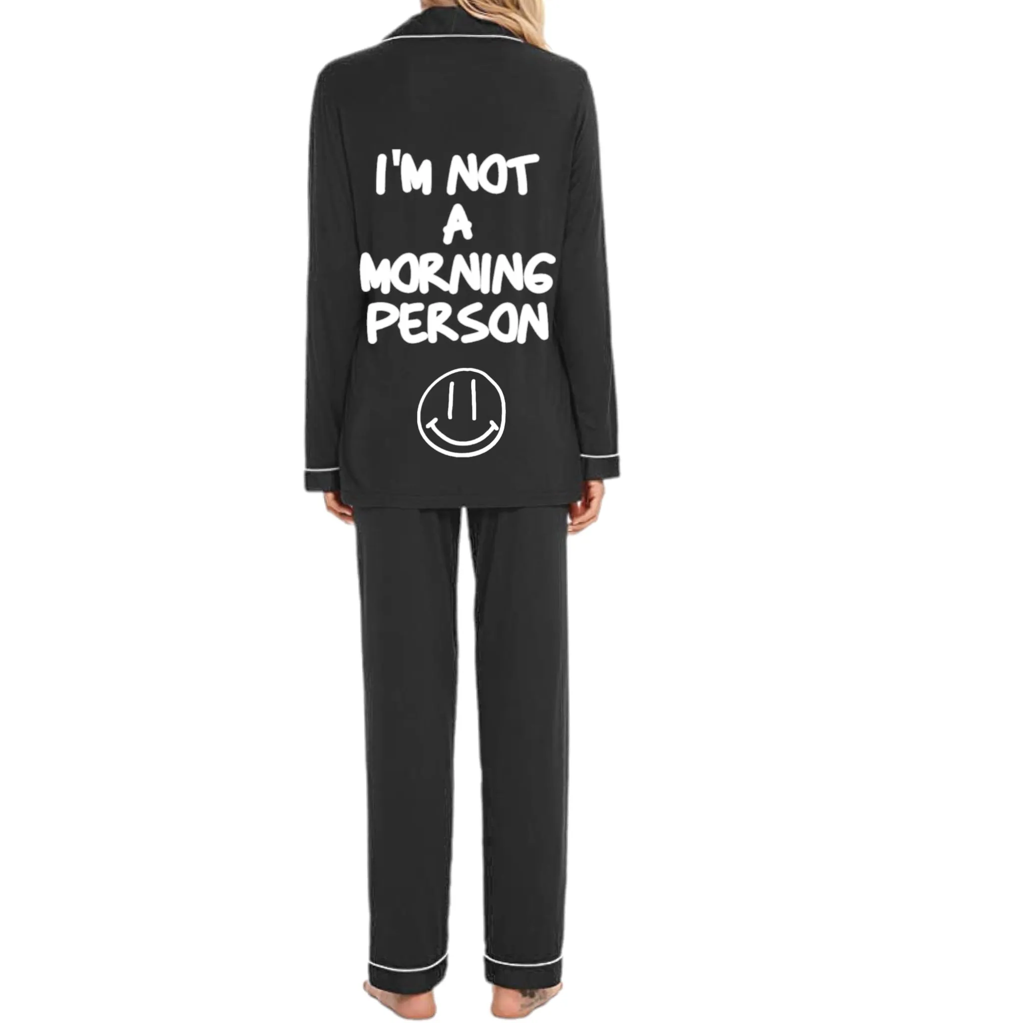 Not a Morning Person Pajama Set Bamboo L/S