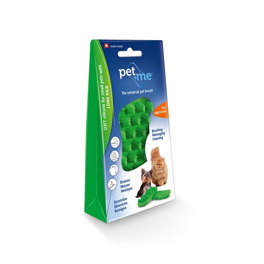Pet Me Soft Silicone Green Brush