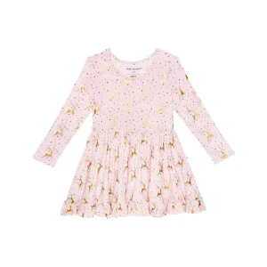 Posh Peanut Ryleigh L/S Ruffled Twirl Dress