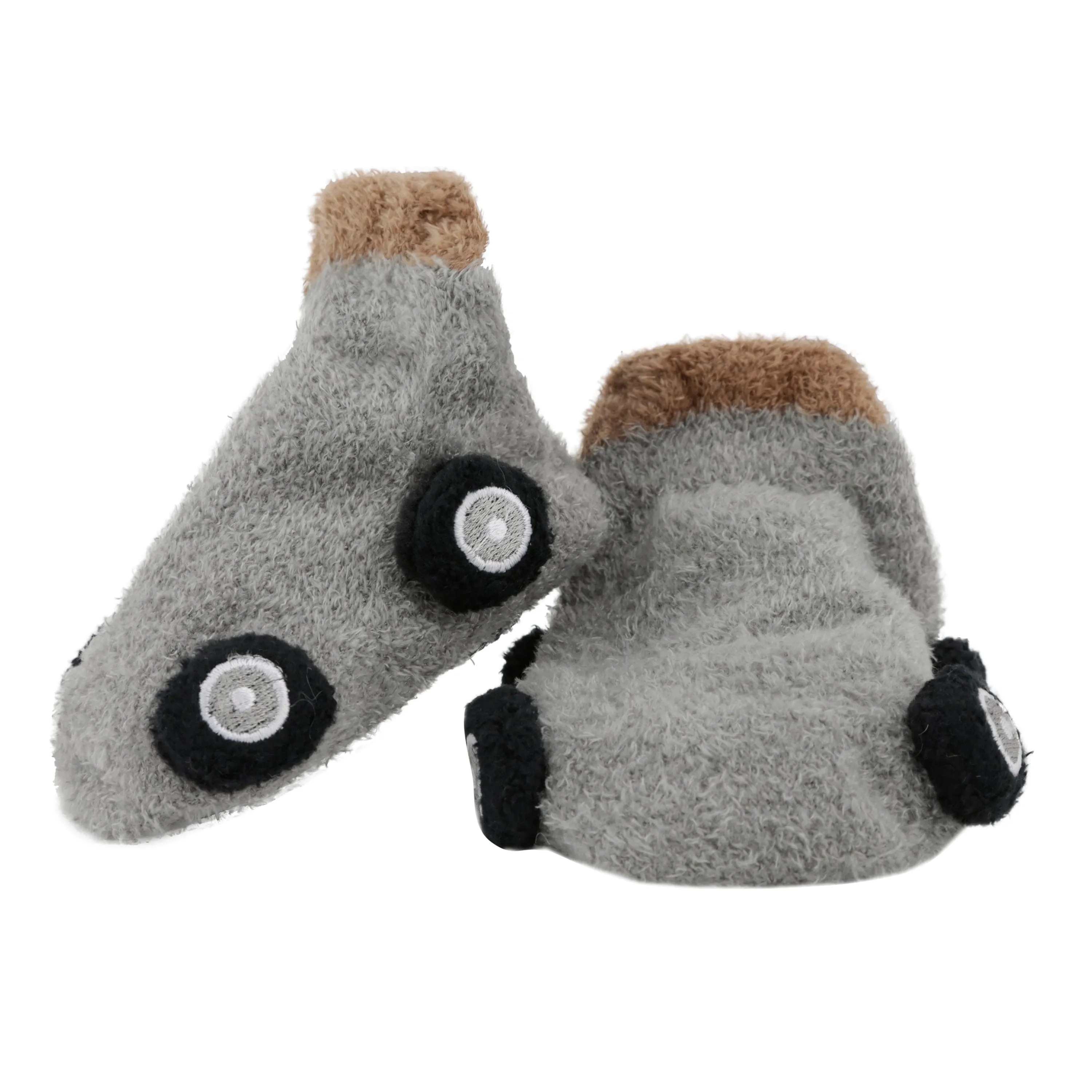 Socks On Wheels Grey And Beige 2 Pk