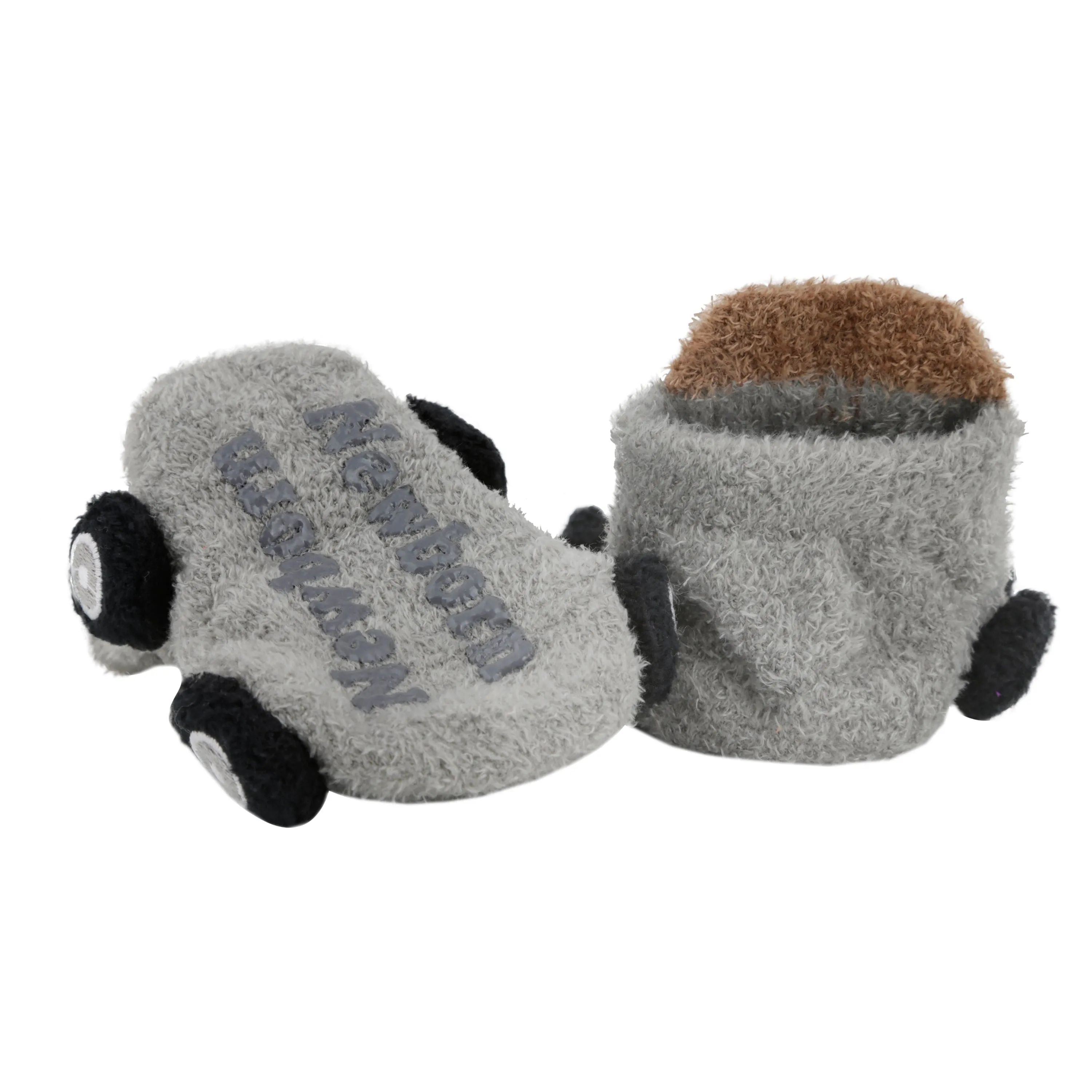Socks On Wheels Grey And Beige 2 Pk