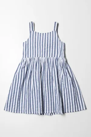 Stripe Dress White And Blue