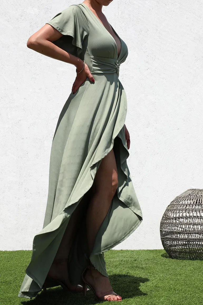 Twist Front Maxi Dress