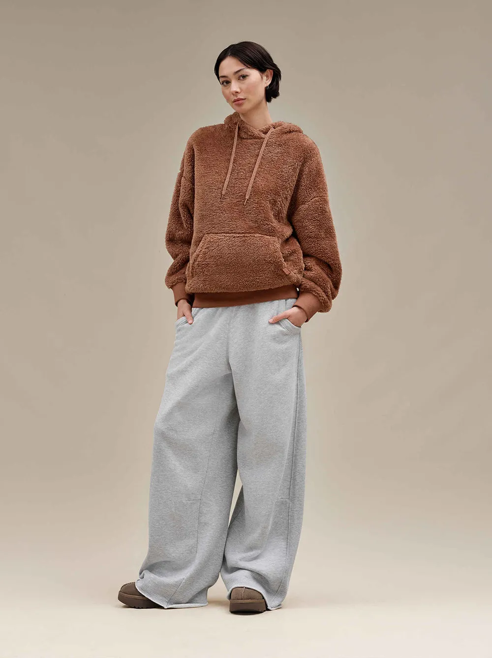 UGG Loyra Sherpa Hoodie in Cedar Bark