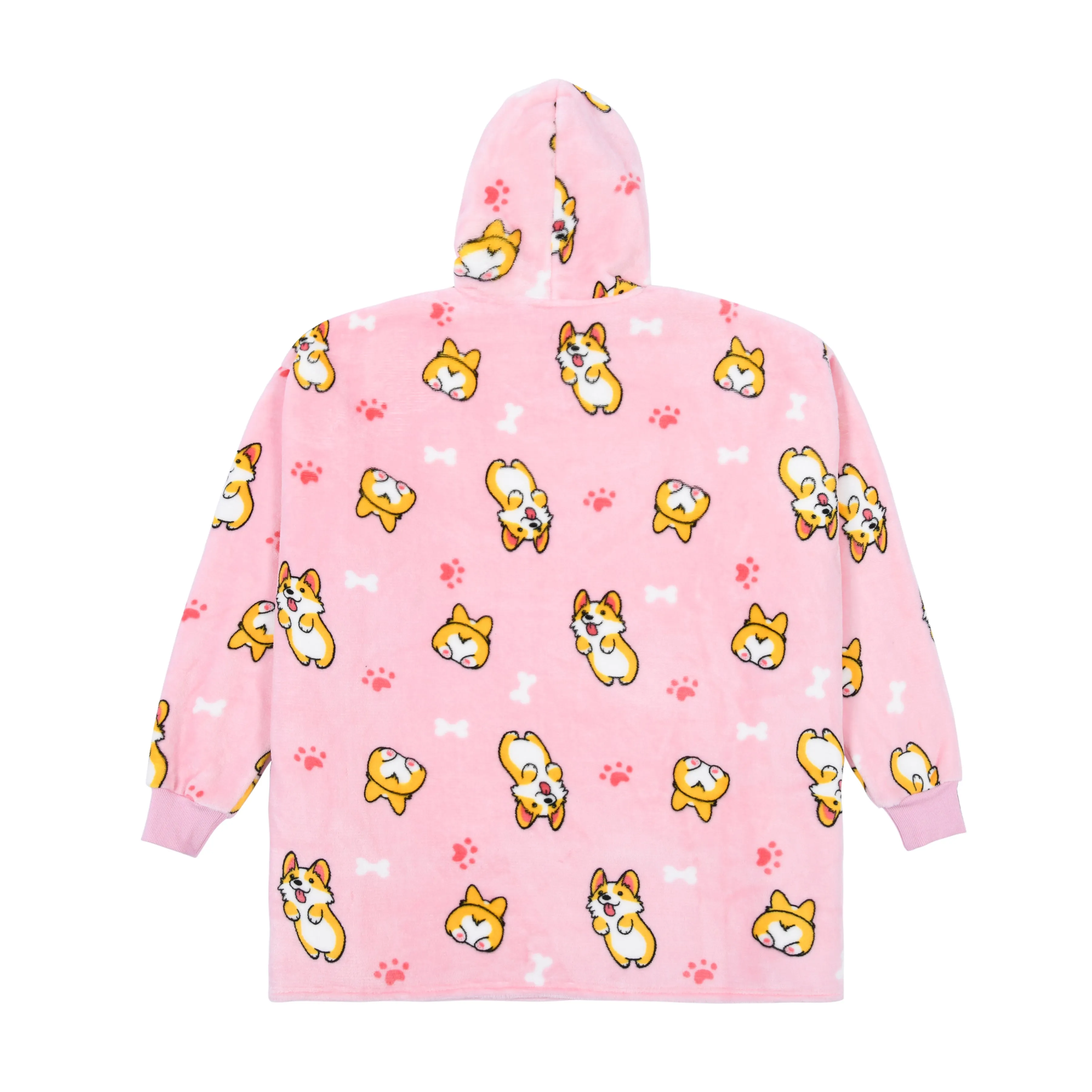 UGGOWEAR Giant Hoodie Corgilicious Kids Pink Sizes 12-14