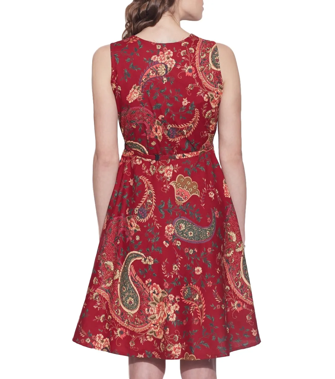 Womens Clothing Cotton Printed Dress,Machine washable,W-CPD46-1610, Size-46 Inch
