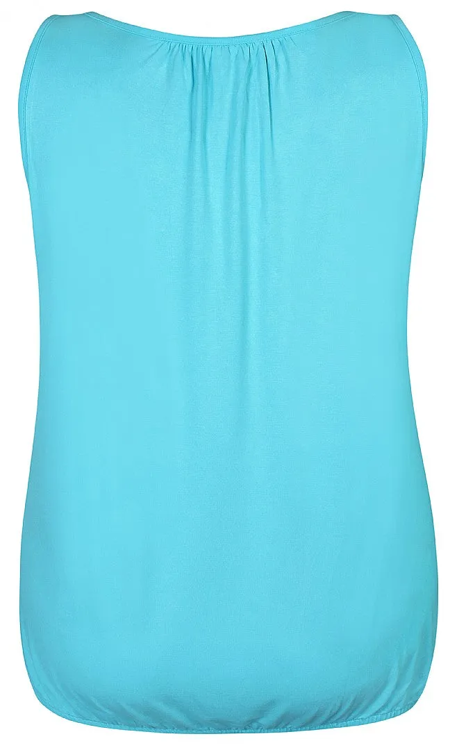 Zhenzi Cairo Vest Top in Aqua